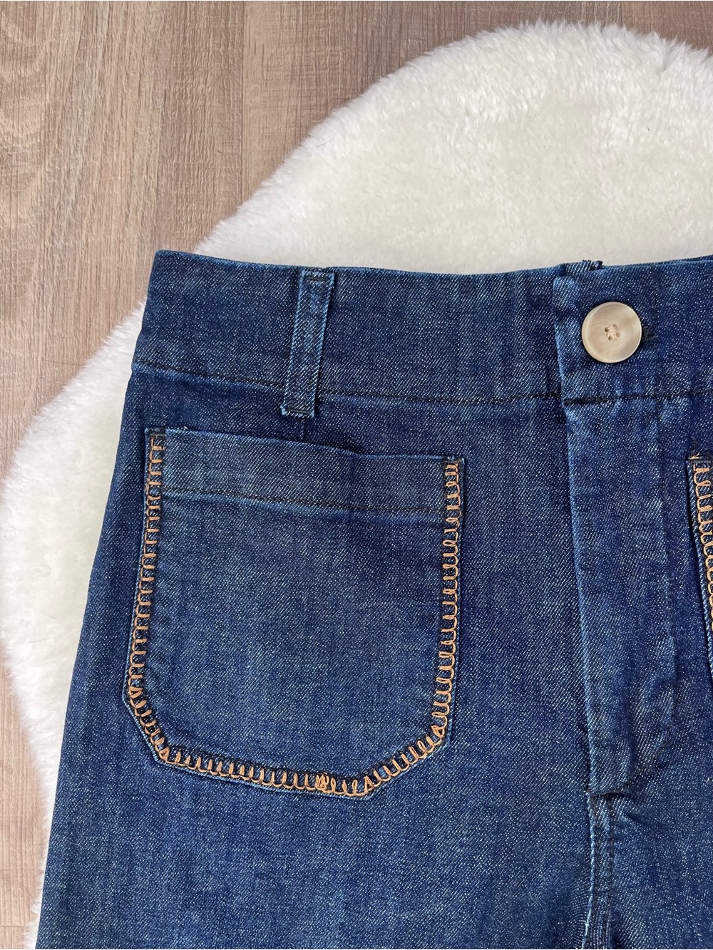 Maeve Colette Whipstitch High-Rise Wide-Leg Cropped Jeans - Picture 6 of 11